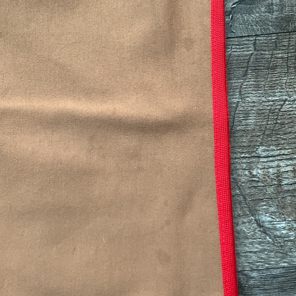 Maeve Brown Flare Pants with Red and White Stripes - Picture 5 of 5